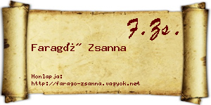 Faragó Zsanna névjegykártya